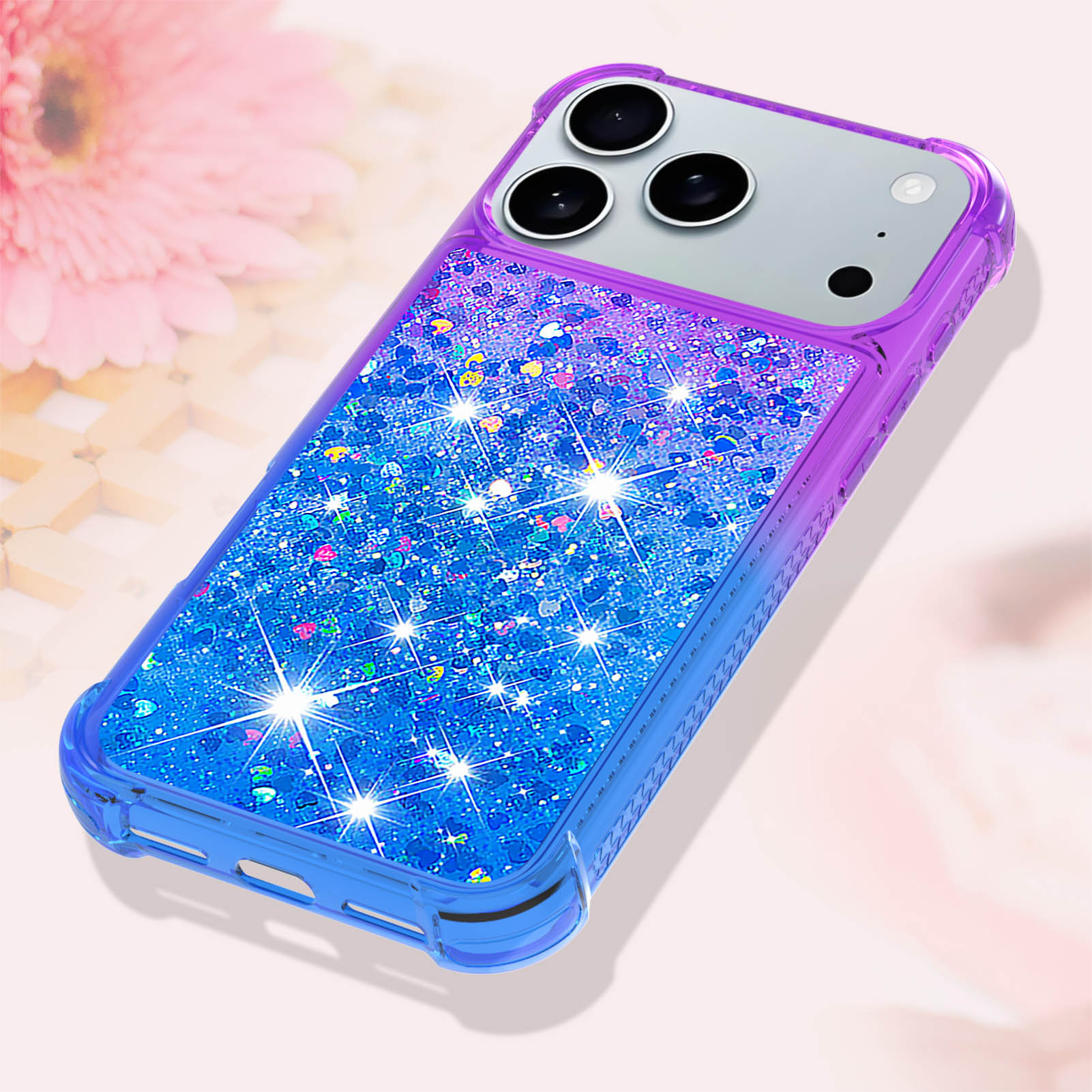 Fragance X - Gradient Bling Glitter Vloeibaar Zand Telefoonhoesje