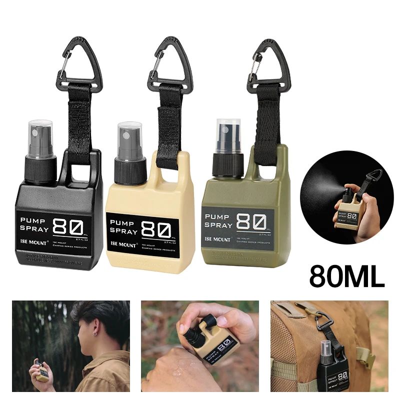 Perfume Quotes - 80ml verstuiverfles, draagbare pompspuitfles met karabijnhaak,