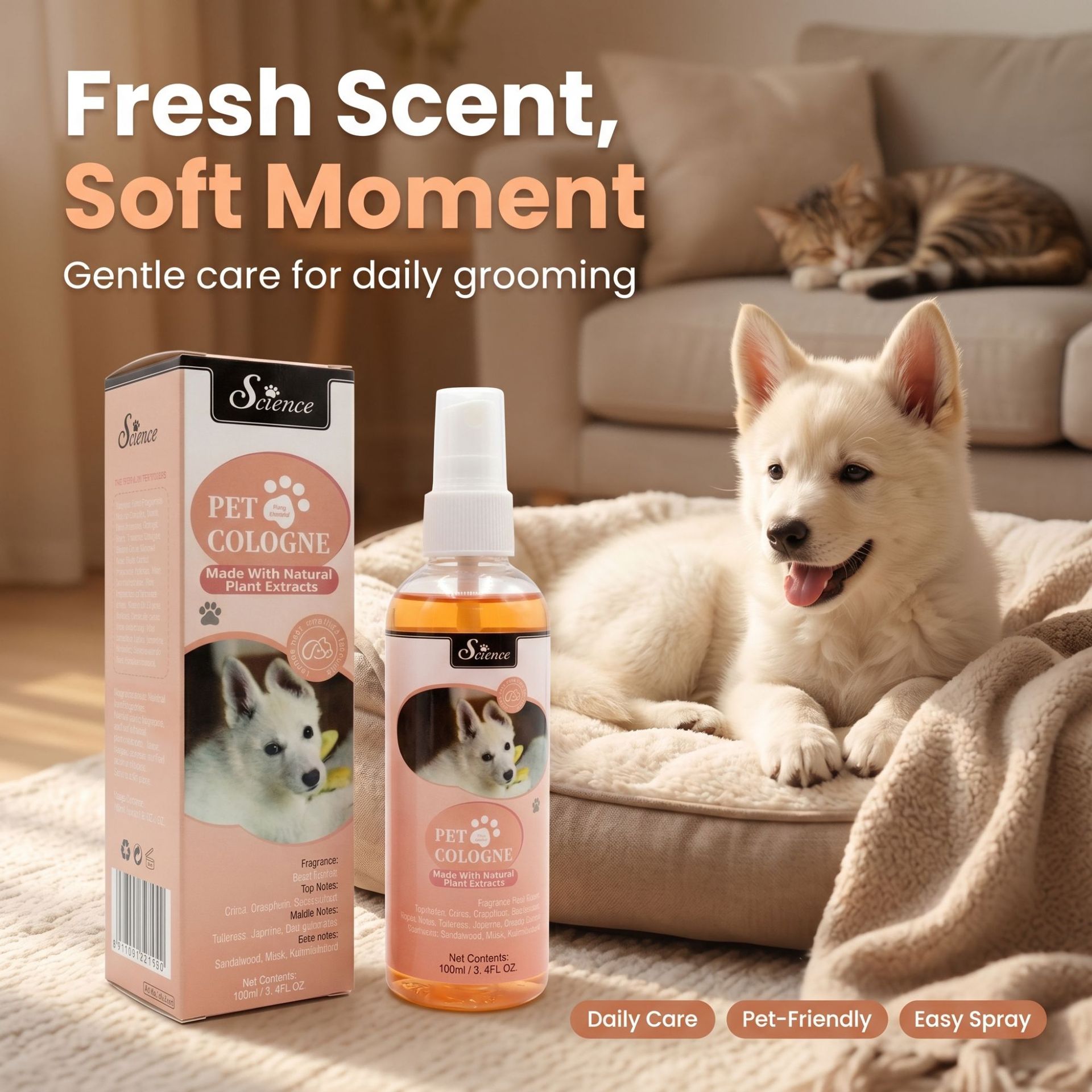 Perfume Fragrance Shampoo - 100 ml geurverwijderaar spray voor honden,