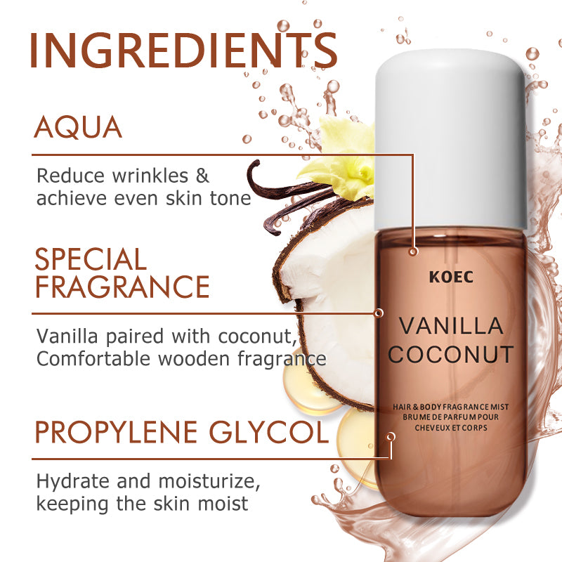 KOEC Vanille & Kokosnoot Geur  - Perfume Fragrance Moisturizer recensie en prijs